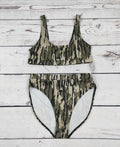 Dark Camouflage 2pc Bathing Suit