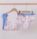 Pink/Blue Bow 2pc Bathing Suit